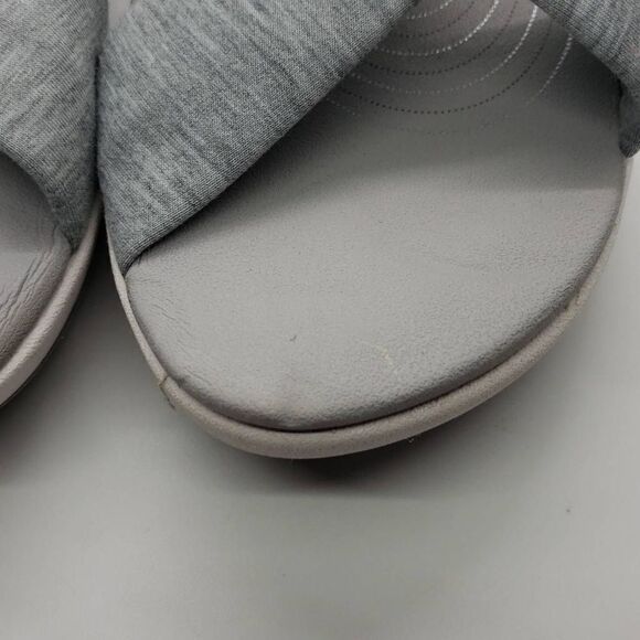Clarks Arla Meg Women Sandals Flat Strappy Gray Size 12 - Picture 5 of 10